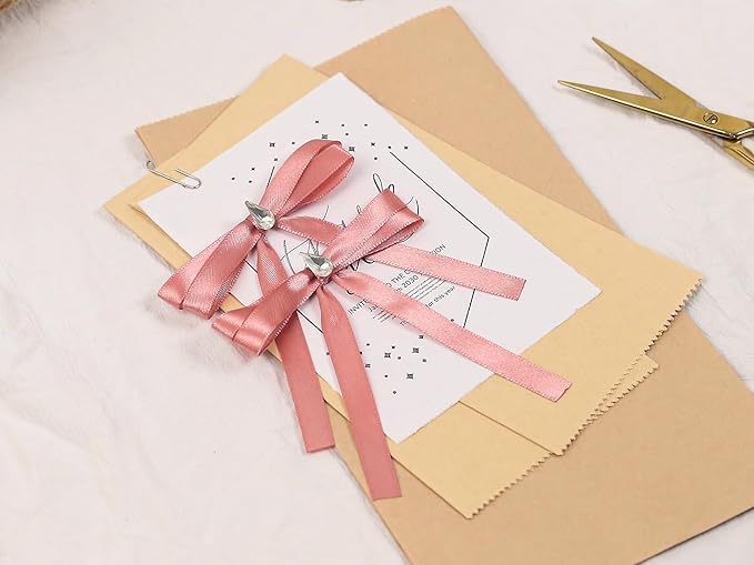 Rose Gold Satin Ribbon 3/8 inch X Continuous 100 Yards, Single Face Polyester - Image 7