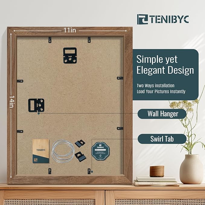 11x14 Picture Frame Walnut - Image 3