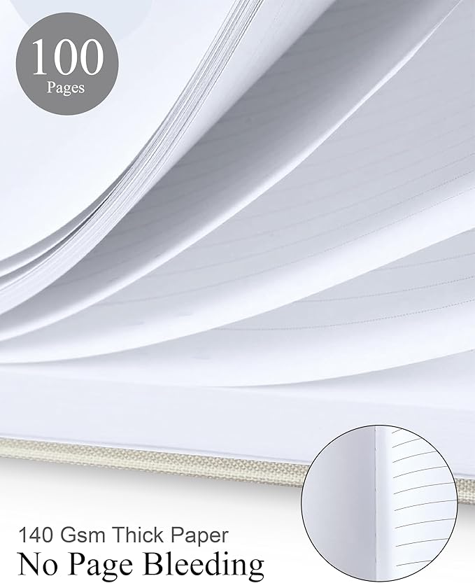 Elegant Linen Wedding Guset Book - Image 3