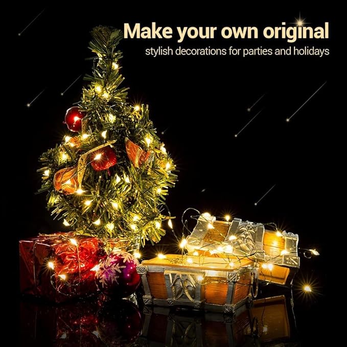 MASHANG Christmas Lights Battery String Lights 33FT 100 Micro LEDs Starry - Image 6