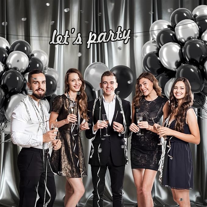 Black and Silver Balloons - Image 6