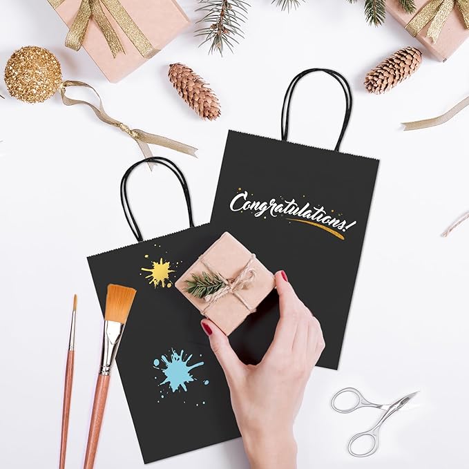 GSSUSA Kraft Paper Gift Bags 5.25x3.75x8'' 20 Pcs, Bulk Kraft Gift Bag - Image 5