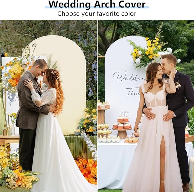 Hemmotop 7.2 ft Arch Backdrop Cover, Fabric Stretchy Background - Image 4