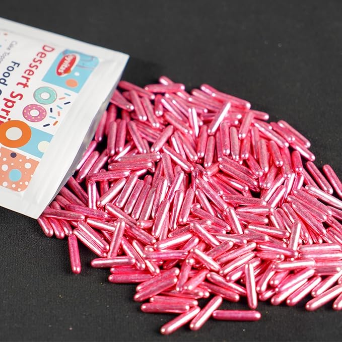 Rose Gold Sprinkles, Metallic Rods Sugar, Sprinkles - Image 7