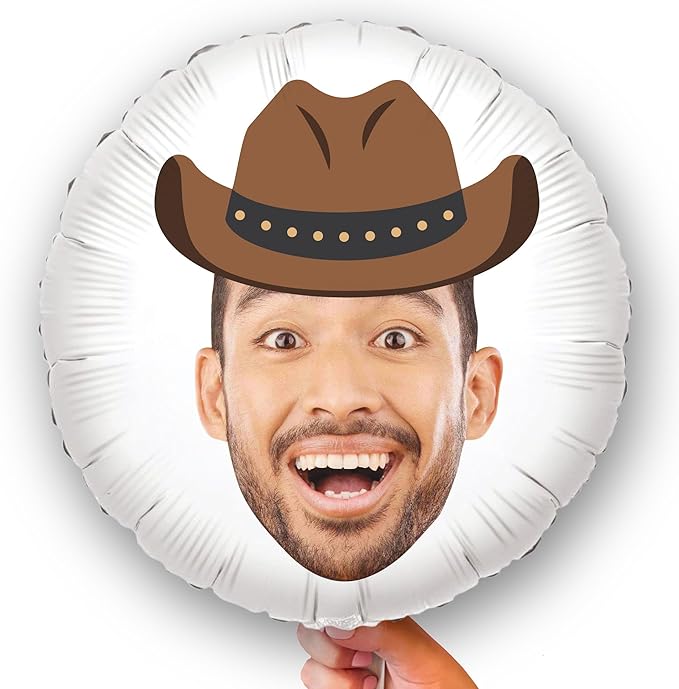 Big Dot of Happiness Personalized Western Hoedown Fun Face Photo Balloon by BigDotofHappiness