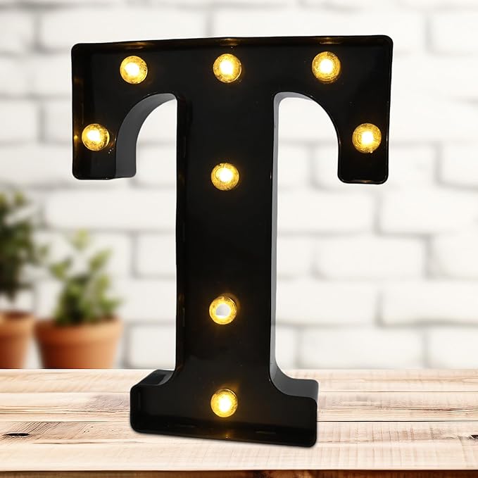 Led Marquee Letters, 8.58 Inch Black Light Up Letters, Small Led Letter Lights by DyingSwan