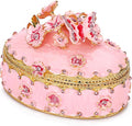 ELLDOO Enamel Flower Butterfly Trinket Box, Mini Vintage Metal Hinged by ELLDOO