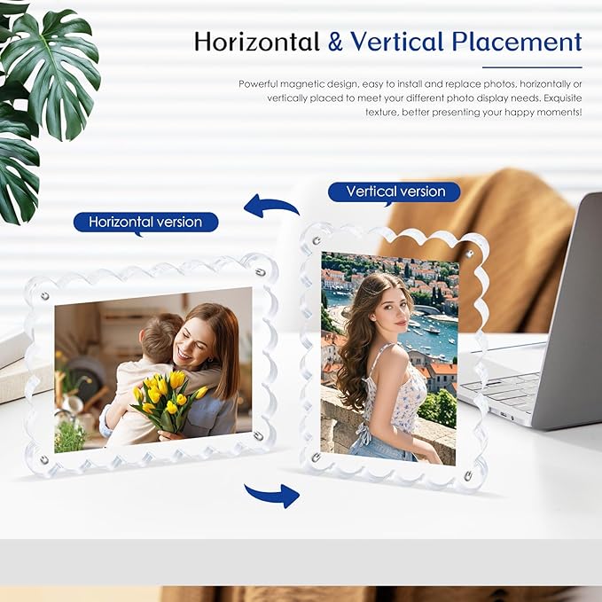 2Pack Acrylic Magnetic Photo Frame 5x7 Inch - Image 5