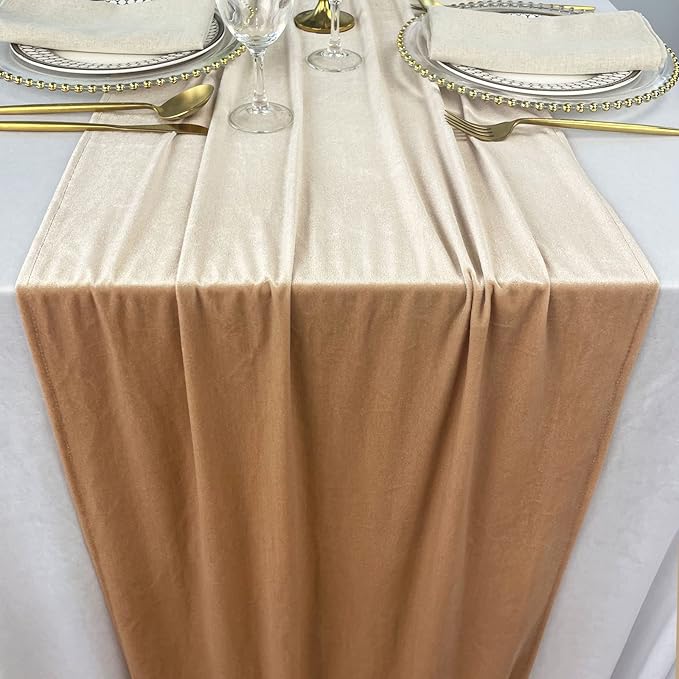 Luxurious Velvet Table Runner, 10ft Wedding Reception Decorations, 20x120inch - Image 6