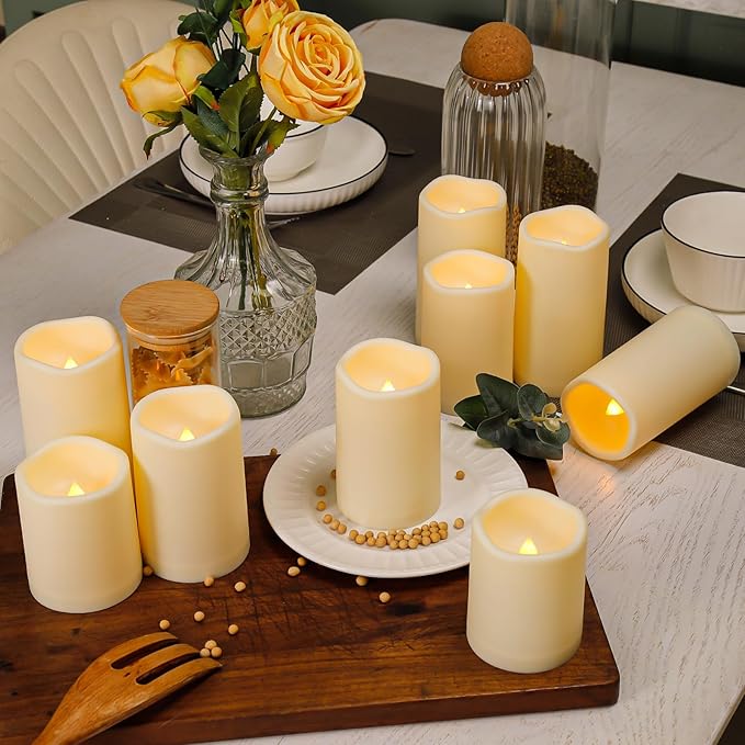 9pcs Flameless Flicking LED Candles - Image 5
