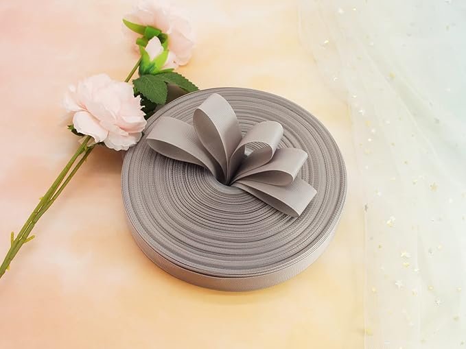 Jesep One Roll 100 Yards Soild Grosgrain Ribbon Boutique Gift Wrapping Package - Image 5