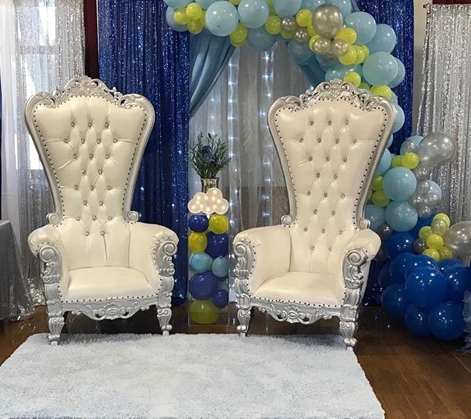 Navy Blue Sequin Backdrop Curtains 4 Panels 2FTx8FT Glitter Navy Blue Photo - Image 6