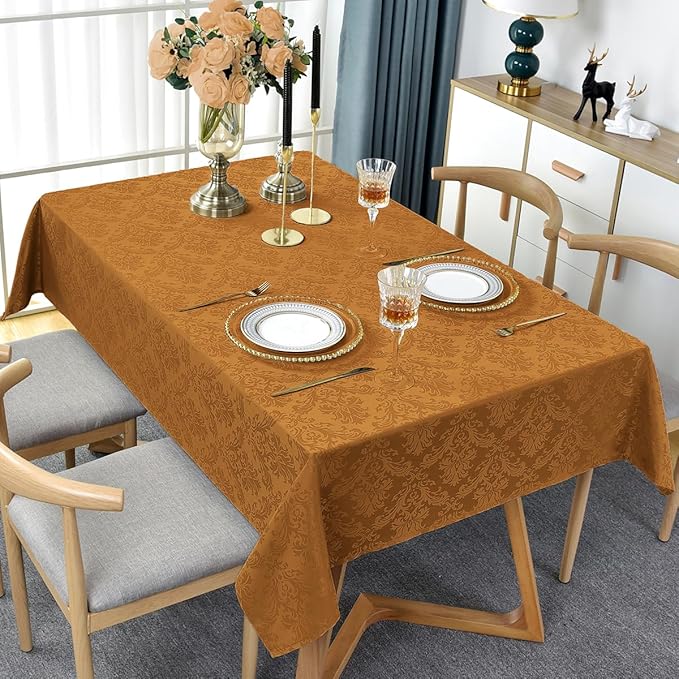 SASTYBALE Fall Tablecloth Rectangle 60 x 84 Inch Spill Proof Stain Resistant - Image 3