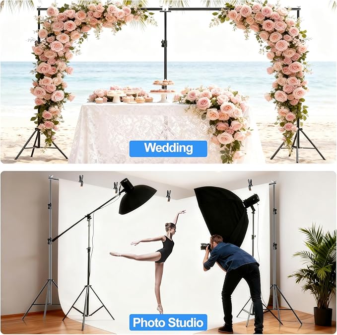 FUDESY 10x20ft Backdrop Stand Heavy Duty Adjustable Photography Background - Image 8