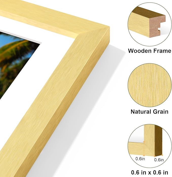 Vittanly 8x14 Picture Frames Collage, Displays 3Pcs 4x6 Pictures - Image 9