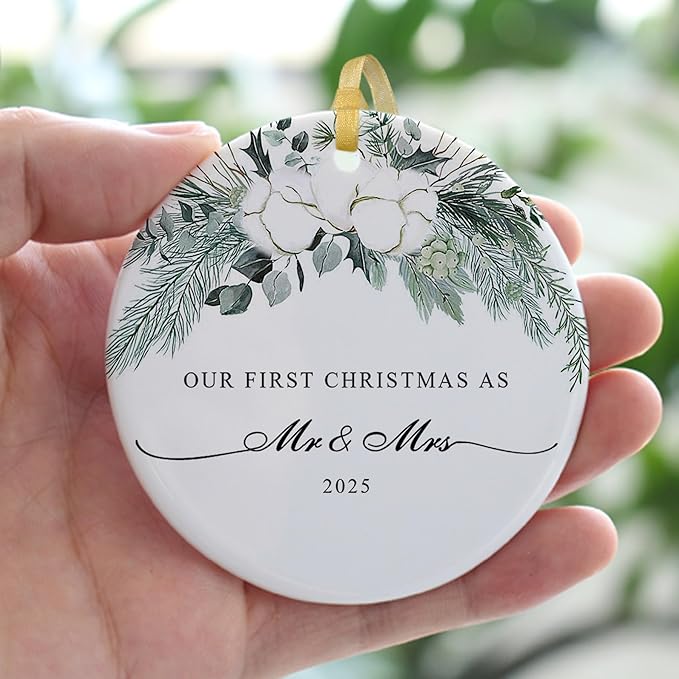 2025 First Christmas Married Ornament, First Year as Mr and Mrs Christmas - Image 5