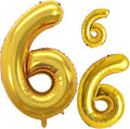 GOER Gold Foil Balloons Number 6, Huge Number Balloons by GOER