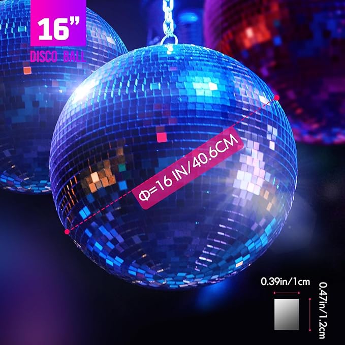 Faeshoo 16inch Large Disco Ball Mirror Ball - Image 2