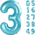 Pearl Blue 3 Number Balloon, 40 Inch 3 Large Number Balloon, 3 13 23 30 33 36 by Upgesy