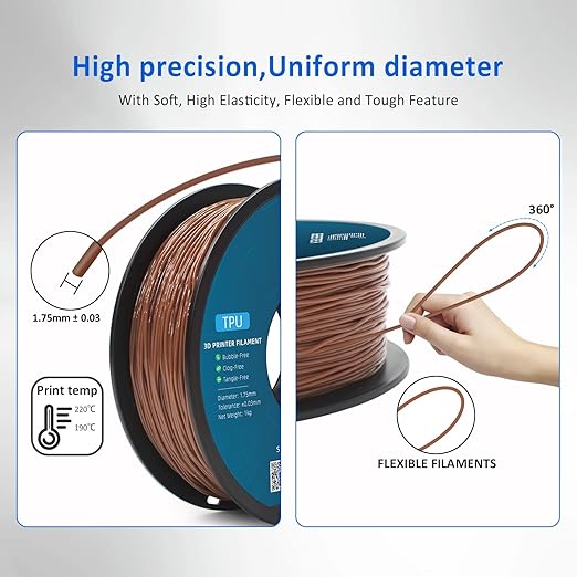 Geeetech TPU Filament 1.75mm, Shore 95A – Flexible 3D Printer Filament - Image 4