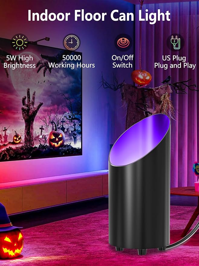 ZUCKEO RGB Spotlight Indoor Uplights 5W Floor Can Light Up Accent Lighting - Image 3