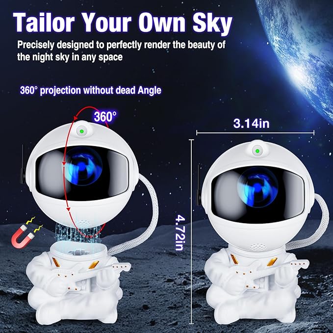 Astronaut Galaxy Projector Night Light – White Astronaut - Image 6