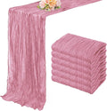 6 Pack Dusty Rose 10FT Cheesecloth Table Runner 20 x 120 Inch Long Rustic Gauze by FoliafeelHome