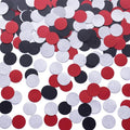 Silver Black and Red Confetti Table Decoration by MOWO