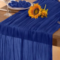 Royal Blue Cheesecloth Table Runner Blue 6 Pack Fall Table Runnerss Boho Gauze by DeZerlor