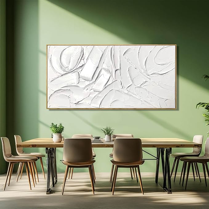 Abstract Oil Painting Artwork Framed Canvas Art Maximalist Decor 24"x48" Modern - Image 6