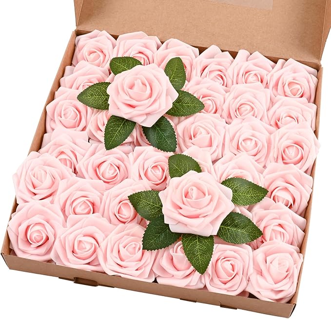 BLEUM CADE 36Pcs Artificial Flowers Fake Roses by BLEUMCADE