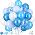 Paready Blue Balloons Set, Baby Blue Confetti Party Balloon by Paready