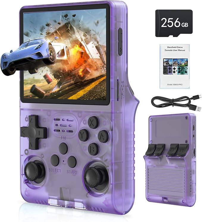 FVBADE 【30000 in 1】 R40S PRO Handheld Game Console 3.5 inch IPS Screen Mini by FVBADE
