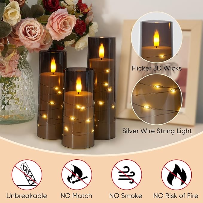 Raycare Flameless Candle with Remote Timer – 5 Flickering Acrylic Battery - Image 7