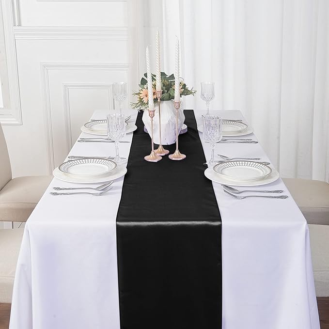 6Pack Table Runner 12 x 108 Inches Satin Silk Table Runner - Image 7