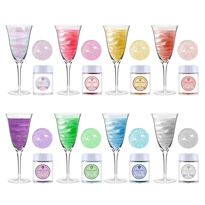 Edible Luster Dust 8 Colors Set by PAVADOR