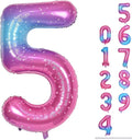 Rainbow Gradient Number 5 Balloon by Lingqiang