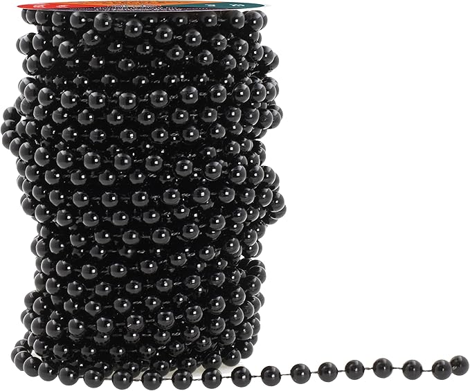 Mandala Crafts 8mm Faux Black Pearl Beads Roll - Image 3