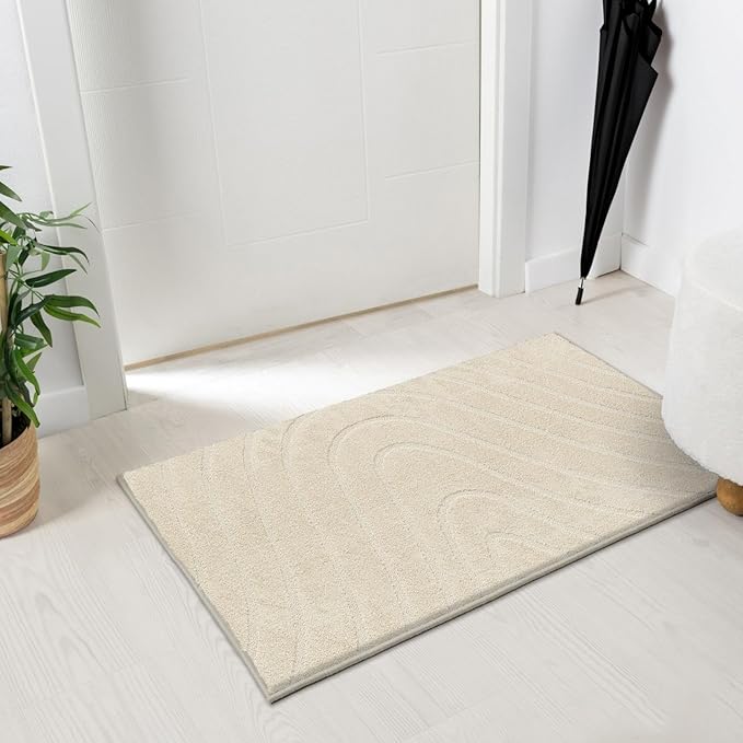 LUXE WEAVERS Modern Geometric Wave Cream 2x3 Area Rug - Image 3