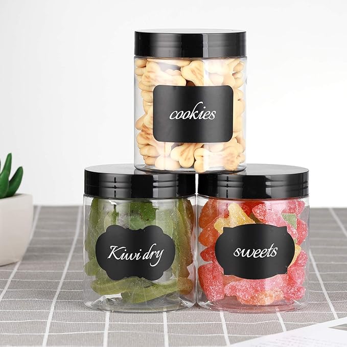 8 OZ Plastic Jars with Lids, 24 Pack Clear Plastic Slime Containers - Image 8