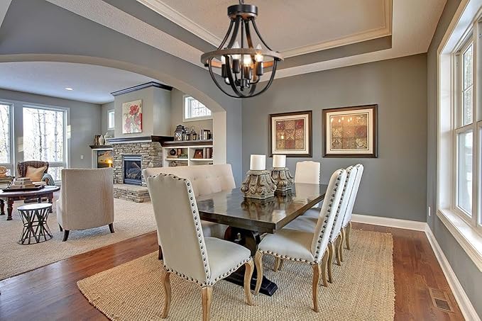 Farmhouse Modern Chandelier, 16inch Rustic Vintage Ceiling Hanging Light Fixture - Image 2