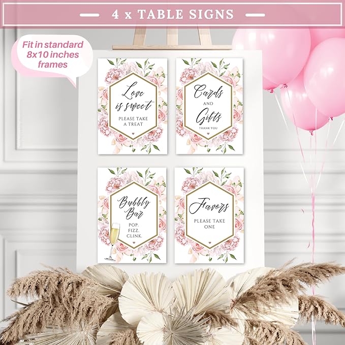 188 pc Pink Bridal Shower Decorations - Image 4