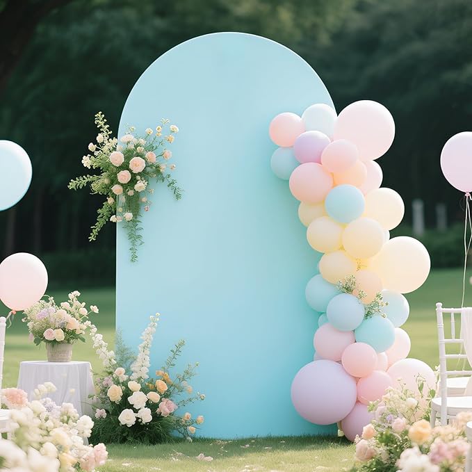 Ledido Wedding Arch Backdrop Cover 7.2FT Arch Covers Fitted Stretchy Spandex - Image 5