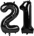 Black Number 21 Balloon 40 Inch Birthday Decorations, Anniversary and by Upgesy