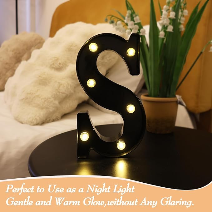 Led Marquee Letters, 8.58 Inch Black Light Up Letters, Small Led Letter Lights - Image 9