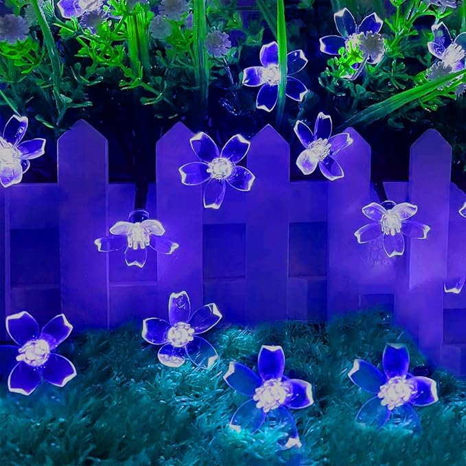 100 LED Light Up Flowers String Lights - Image 8