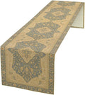 Boho Table Runner, Vintage Geometric Traditional Textured Rustic Farmhouse by Unknown