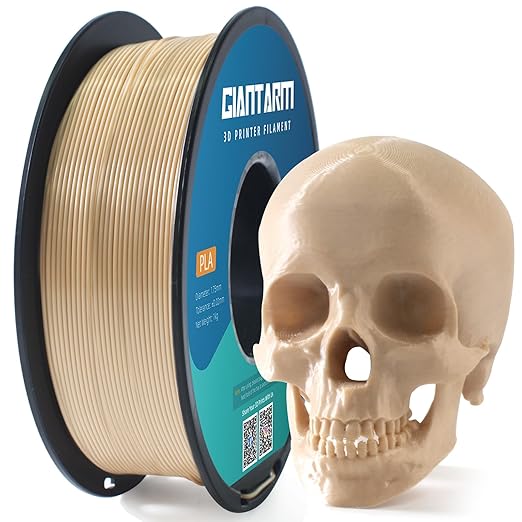 GIANTARM 3D Printer Filament, Bone White Pla Filament, 1Kg Spool, 1.75mm by GIANTARM