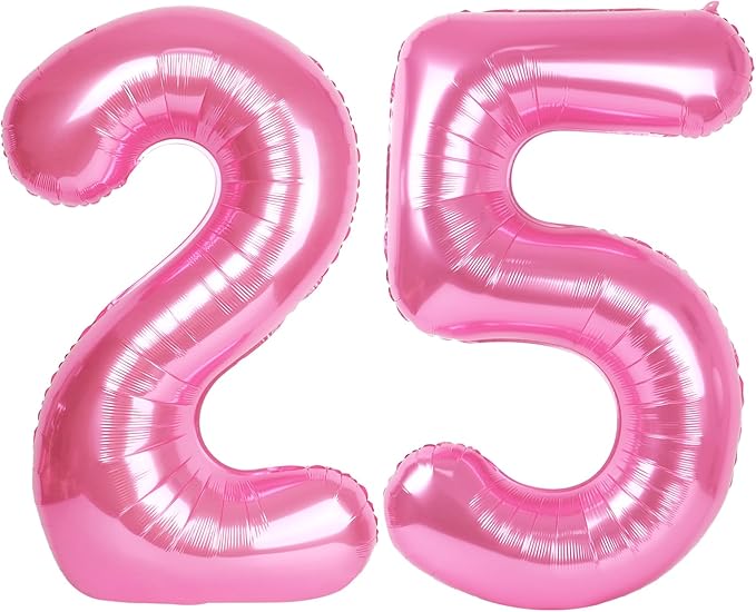 number pink 25 balloon by Upgesy