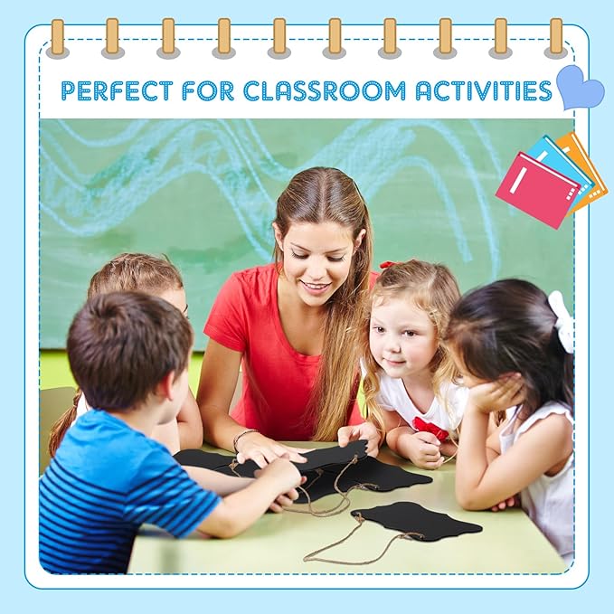 12 Pcs 4 x 6 Acrylic Chalkboard Hanging Sign - Image 6